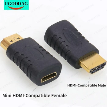 Mini HDMI-съвместим адаптер HD Male to Mini HD Female Конвертор за HDTV 1080p full HD TV Камера Проектор, Компютър, Мултимедия