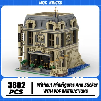 Moc Building Block Модулен модел магазин Big Ben Lounge Palace Технология на изработката тухли със собствените си ръце City Street View Build Играчка за подарък