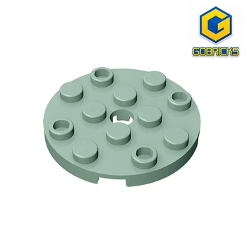MOC PARTS GDS-841 кръгла Плоча 4 x 4 с дупка 2 x 4 е съвместима с детски играчки lego 60474 За монтаж на строителни блокове