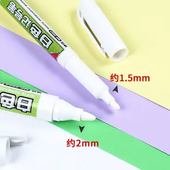 MP2907 Бял маркер, перманентная блажна боя за метал, кожа, плат, метални маркери, химикалки, за студентски работи, художествени аксесоари