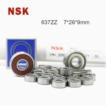 NSK Япония 637ZZ високоскоростен миниатюрен, носещи 5/10 единици 7*26*9 (мм) Лагери с метално уплътнение от хромирана стомана