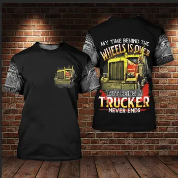 PLstar Cosmos Truck Driver Любовник, Мъжки тениски с 3D принтом По цялото тяло, Летни Ежедневни ризи в стил Харадзюку, Градинска тениска Унисекс DDR09