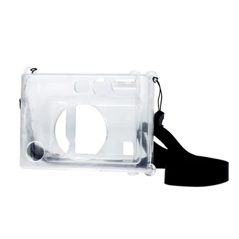 R91A Прозрачен калъф за фотоапарат Fujifilm Mini EVO със сменяем пагон Crystal Hard за своята практика със сменяем пагон за