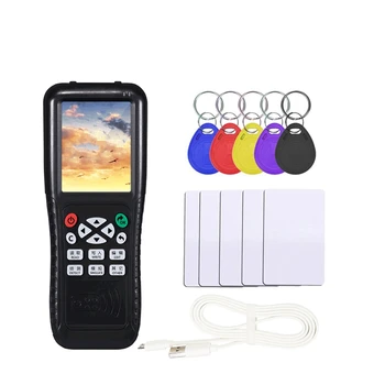 RFID копирна машина с пълно декодиране функция Смарт карта ключ ПР NFC четец писател Восъчни идентификатор (ключ uid T5577 карта)