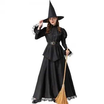 S-XXL Костюм за Хелоуин костюм на вещица, защото вещица, вълшебен костюм на вещица, рокля, костюм за Хелоуин