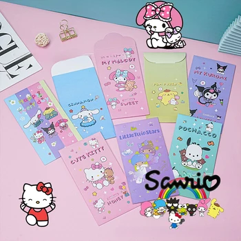 Sanrio Hello Kitty 2024 Коледна Червен плик Детски анимационен филм Аниме рожден Ден Сватбата на Червен подарък Сватбен пакет Щастлив паричен чанта