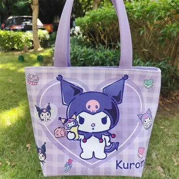 Sanrio Hello Kitty Kuromi Водоустойчив преносим чанта за обяд през рамо, чанта за съхранение на аниме Cinnamoroll, пътна чанта за момичета