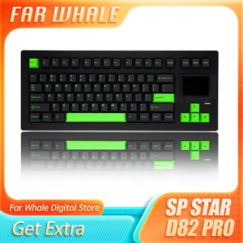 SP STAR D82 Pro Уплътнение Безжичен Механична Клавиатура С Гореща Замяна Трехрежимной Геймърска Клавиатура с RGB Подсветка на Екрана на Pc Gamer Gif