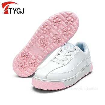TTYGJ Дамски водоустойчив обувки за голф от микрофибър, женски нескользящие маратонки за голф, лека малка бяла обувки за момичета, обувки за почивка