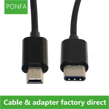USB конектор 3.1 Type C към Mini USB 2.0 Mini Male Кабел за синхронизация на данни и захранване Кабел 0,3 м