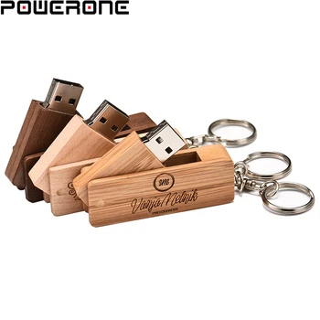 USB Флаш Памет от 128 GB Безплатен Потребителски Логото на Карта Memory Stick 64 GB Верига Преносим U-Диск, 32 GB Дървена Креативен Подарък Реален Чип 16 GB