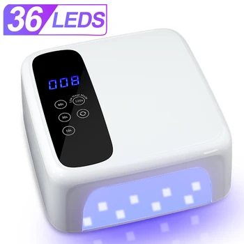 UV led лампа за изсушаване на ноктите 72 W, професионална акумулаторна светодиодна лампа за нокти За втвърдяване на ноктите с Гел-лак С автоматичен сензор, Ноктите салон