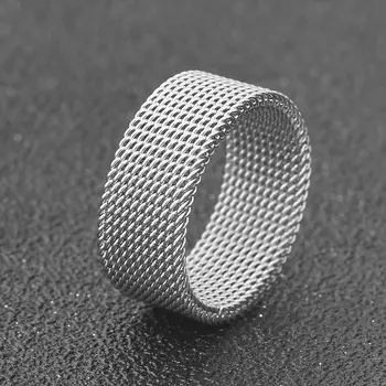 Wannee Модерен дизайн, двойка пръстени от неръждаема стомана, прости пръстени от титанов стомана, дамски, мъжки бижута