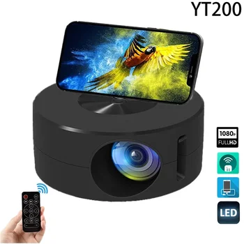 Y2024 Нов Led Мини-Прожектор Мобилен Видео T200 За Домашно Кино, мултимедиен плейър Кино Кабелна Проектор Със Същия Екран