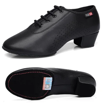 Zapatos de baile de salón de cuero suave ал hombre, zapatos de baile латино, zapatos para profesores adultos, zapatos de baile