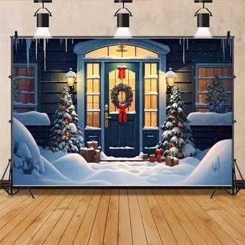 ZHISUXI Коледни фонове, за снимки в помещения, хол, ресторант, Външна стена, на фона подпори за фото студио, QS-60