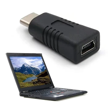 Адаптер Mini USB към конектора Type C, адаптер Mini T за да се свържете към конектора за прехвърляне на данни, адаптер за зареждане, кабел