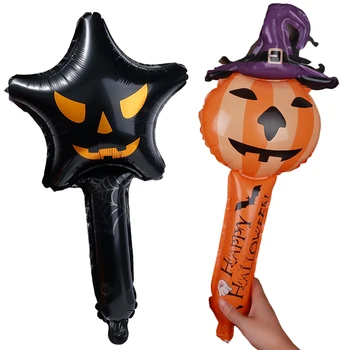 Балони за Хелоуин, тиква, Паяк, Призрак, прилеп, дяволът, ръчни балони, украса за парти в чест на Хелоуин, надуваем балон, детска играчка