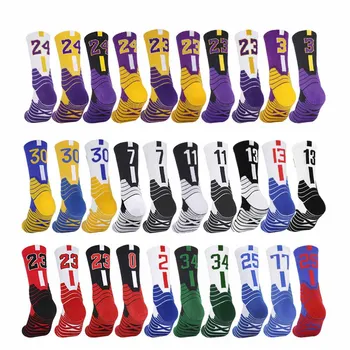 Баскетболни чорапи унисекс Брой спортни чорапи с височина до коляното с дебела кърпа на Дъното на Колоездене, Джогинг, Детски Чорапи за възрастни мъжки