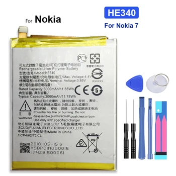 Батерия за мобилен телефон за Nokia 7 Nokia7 Nokia 7.1/X6 2018 6,1 Plus/TA-1100 TA-1096 TA-1095 TA-1085 /5.1 Plus HE340 3060 mah