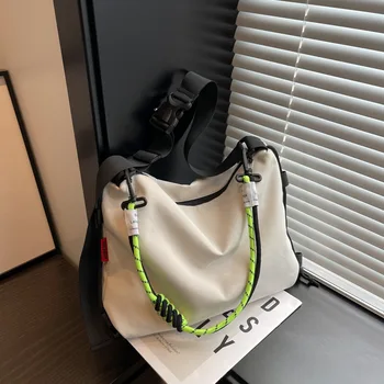 Бежовата чанта за лаптоп за любителите на еластична въже японски цветове, студентски чанта унисекс, стилни найлонови торби през рамо за влюбени