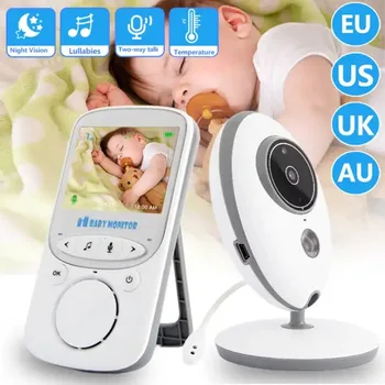 Безжичен LCD, Аудио Видео на бебето следи VB605 Радио гледане на деца Музикален Домофонна система IR 24-часова Преносима Детска помещение Детска Радиостанция гледане на деца