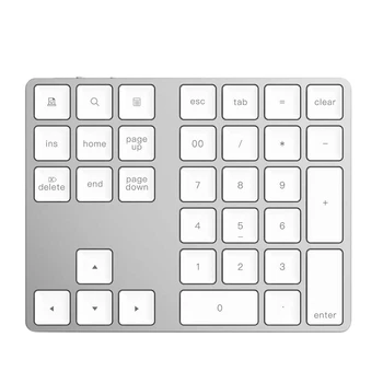 Безжична Цифрова Клавиатура, Bluetooth 3.0 с 34 Клавишите на Цифровата Клавиатура за Счетоводител Windows и IOS и Mac OS Android Tablet PC