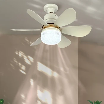Вентилатор на тавана мощност е 30 W, E27 led подсветка и дистанционно управление, охлаждащ електрическа лампа вентиляторную