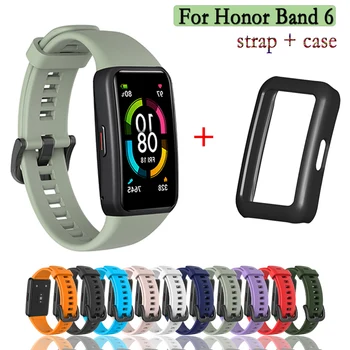 Взаимозаменяеми каишка за Huawei Honor Band 6, силиконови каишки за часовници с твърд корпус от КОМПЮТРИ, аксесоари за часа Correa