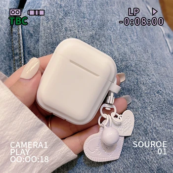 Висящ калъф Ins Любов за Apple Airpods 1/2 Защитен калъф за безжични слушалки Bluetooth за Apple Air Шушулките, кабел за зареждане бокс, чанти
