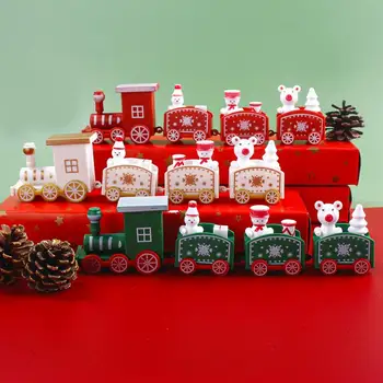 Влак Коледен Орнамент Весела Коледна Украса Влак е Играчка, Подарък за Дома на Дядо Коледа Коледна Декорация 2024 Коледни Подаръци