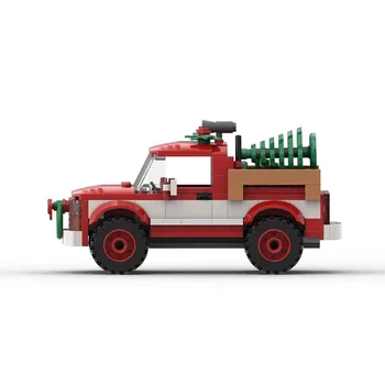 Градивен елемент на MOC-134208 Коледен Камион Интелектуална Монтаж на Блок 156ШТ Момче Модел на Кола Играчка Детски Подарък Модел