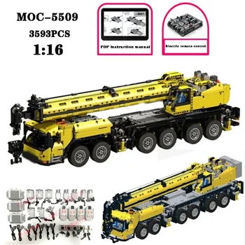 Градивен елемент на MOC-5509 Инженеринг кран с дистанционно управление 3593 бр. Соединяемые монтажни детайли, модели играчки за деца и възрастни, подаръци