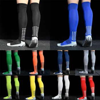 Дамски дълги футболни чорапи, спортни чорапи, мъжки дълги силиконови мини дръжки
