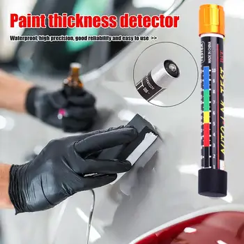 Дебелометрия на автомобилната боя Писалка за проверка на дебелината на автомобилни покритие Магнитен Автомобилен тестер Дръжка за боядисване на Филм Дръжка за боядисване на автомобила Q0X0