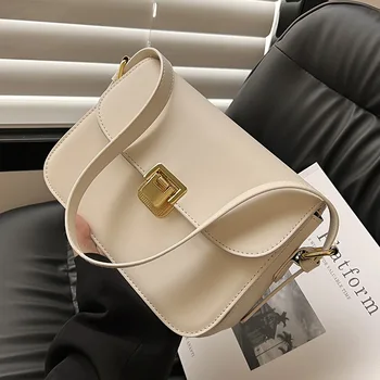Дизайнерски дамски чанти от изкуствена кожа, чанти през рамо, висококачествени дамски чанти-незабавни посланици по рамото за жени, малката пътна чанта с капак