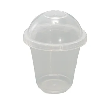 Еднократна прозрачна чашка за десерт с капак, салатница
