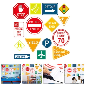 Етикети на пътни знаци, стикери за стена, подвижни пътни знаци за отклеивания и лепене на марки, декорация за дома в хола