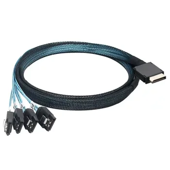 Ефективен високоскоростен кабел за предаване на данни OCuLink PCI-Express SAS СФФ-8611 от 4и до 4 SATA