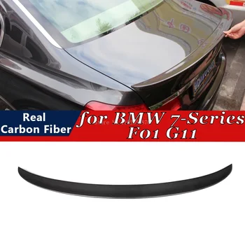 За BMW 7-Series F01 G11 2009-2023 Истински въглеродни влакна заден спойлер Броня Устна Багажника Крило на Багажника Спойлер Тялото