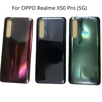 За OPPO Realme X50 Pro Задния Капак на Отделението за батерията Задната част на вратата на достъпа на корпуса Стъкло Корпус за Realme X50 Pro Капак на Отделението за батерията 5G 6.44 инча