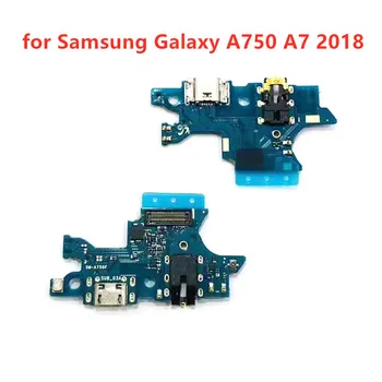 за Samsung Galaxy A750 A7 2018 USB Порт за зарядно устройство Конектор за док-станция Печатна платка Лента Гъвкав кабел Подмяна на компоненти порт за зареждане