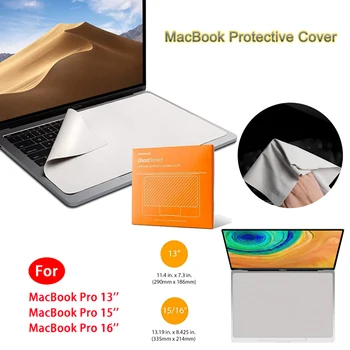 Защитно покритие MacBook, защита на екрана клавиатура от отпечатъци, подплата от микрофибър и кърпа за почистване, съвместими с Pro 13 