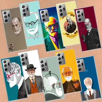Зигмунд Фройд основател на психоанализата Калъф За телефон Samsung Galaxy S22 S23 Ultra S21 Plus S20 FE S10 S10E S8 S9 Plus S7 Калъф