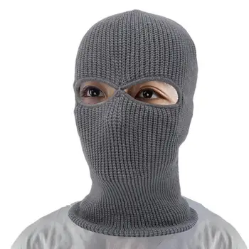 Зимна шапка с приключването на лицето, обхващащи цялото лице на 3 дупки, Зимна защитна маска за лице, вязаная ски защитна маска за лице, зимна шапка за защита на лицето, водене жив топло