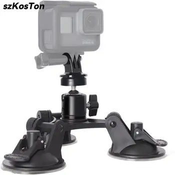 Издънка на Екшън Камери на GoPro Hero 12 11 10 9 8 7 6 SJCAM SJ7 Yi 4K Go Pro Mount Glass Sucker Аксесоари За Екшън Камери