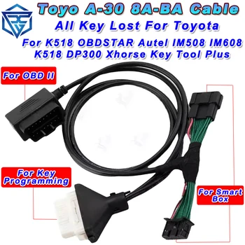 Кабел A-30 A30 8A-БА за Toyota 4A Smart Key Кабел All Key Lost Fit K518 OBDSTAR Autel IM508 IM608 DP300 Xhorse Key Tool Plus