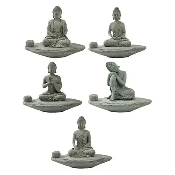 Кадилница за тамян ръчно изработени, настолни статуетки на Буда, декоративни пръчици тамян