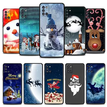 Калъф за мобилен телефон с Дядо Коледа и Снеговиком Samsung Galaxy A73 A71 A72 A12 A21s A22 в а23 A31 A32 A51 A52 A52s а a53 A02s под формата на Миди Funda