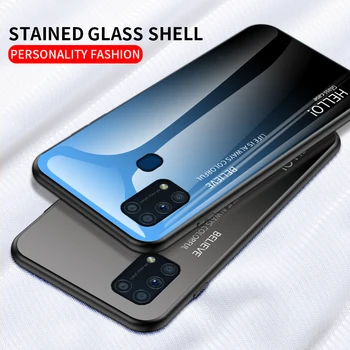 Калъф от закалено Стъкло за Samsung Galaxy М31 S20 Ultra A41 A70e S10 Lite A51 A71 A81 A91 Note 10 Lite Стъклена Обвивка Калъф за вашия телефон